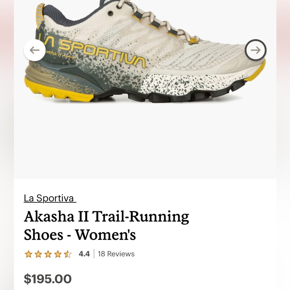 La Sportiva Akasha II Trail Shoes - Cream and Yellow